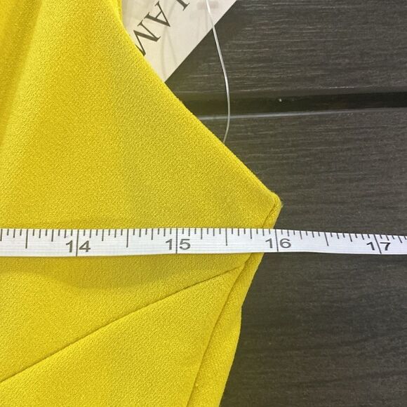 Shelby & Palmer NEW yellowish green Form fitting dress pleated washable size 6 - Picture 9 of 10